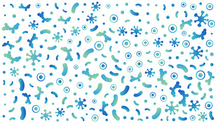 Microbe, bacteria and virus. Vector colorful textured background.
