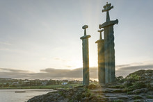 Swords In Rock Is A Commemorative Monument In The Hafrsfjord Neighborhood Of Madla, A Borough Of The City Of Stavanger In Rogaland, Norway.
