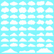 Clouds icons vector set. Cloud illustration symbol collection.