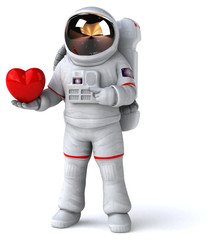 fun astronaut - 3d illustration