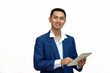 © SVRSLYIMAGES - Portrait of a young asian businessman using tablet computer