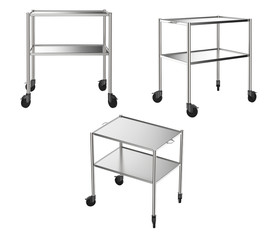 set of medical carts