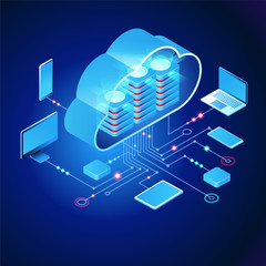 Wall Mural - cloud technology concept banner