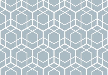 The geometric pattern with lines. Seamless vector background. White and blue texture. Graphic modern pattern. Simple lattice graphic design