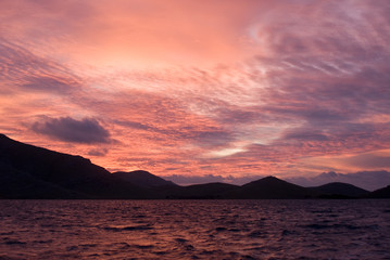 sunset over the sea