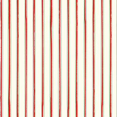 Paint effect Christmas stripe design in red and green. Seamless geometric vector pattern on cream white background. Great for celebration, winter products, fabric, stationery, gift wrap, packaging.