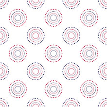 Festive Design Seamless Circle Dot Pattern On White Background