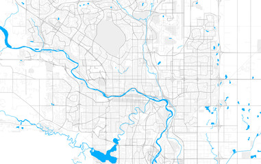  Rich detailed vector map of Calgary, Alberta, Canada