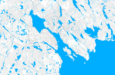 Wall Mural - Rich detailed vector map of Halifax, Nova Scotia, Canada