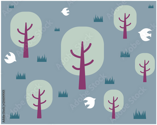 木 森 冬 ポップ イラスト メッセージカード 背景 鳥 可愛い Buy This Stock Vector And Explore Similar Vectors At Adobe Stock Adobe Stock