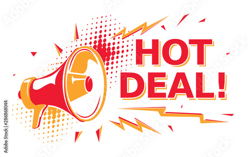 Fotografía Hot deal - advertising sign with megaphone