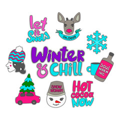 Poster - Winter holiday patches