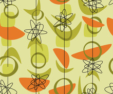 Middle Age Bio Shapes Seamless Pattern
