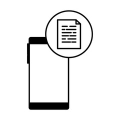 Canvas Print - smartphone device with paper document