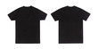 © Touchr - Black T-shirts front and back use for design isolated on white background.