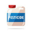 Bottle of pesticide vector isolated illustration