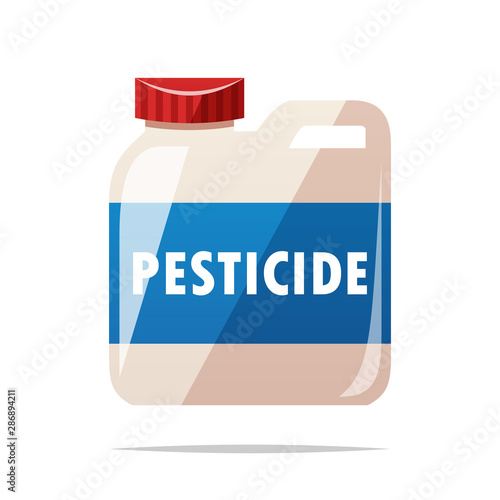 Cuadros en Lienzo Bottle of pesticide vector isolated illustration