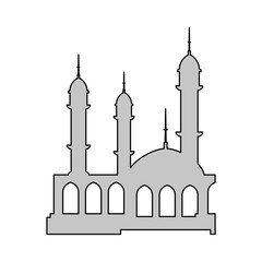 Sticker - mosque building palace isolated icon