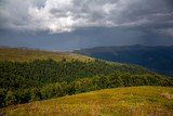 Fototapeta Na sufit - Beautiful mountain landscape in stormy weather. Carpathian mountains of Ukraine. Holidays in the mountains.