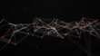 Abstract communication background with connecting dots and lines. Plexus effect. 3d
