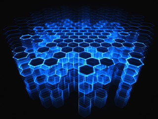 Wall Mural - abstract colored background technology connection