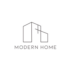 Simple logo architecture with modern home symbol vector illustration minimalist design