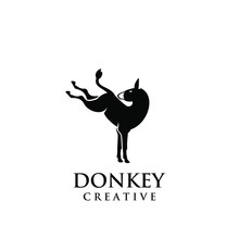 Donkey Logo Icon Design Vector Illustration Template