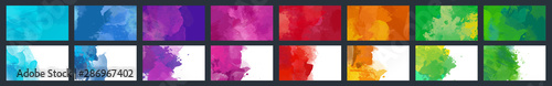 Fotografía Big set of beauty vector colorful watercolor background for poster, brochure or