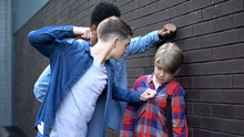 Cruel Students Threatening To Punch Junior Boy, School Bullying, Intimidation