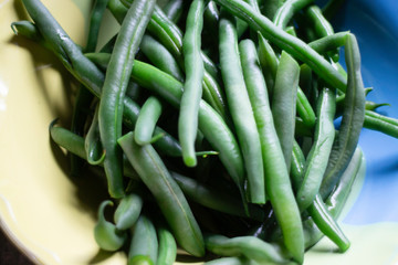 Green beans in dining bowl