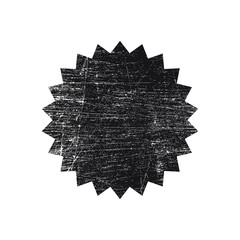 Black grunge starburst vector isolated