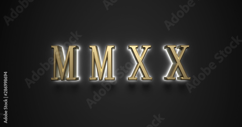 New Year 2020 Roman Numerals Buy This Stock Illustration And