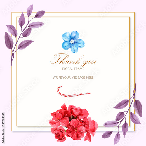 floral frame with flowers