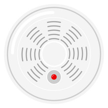 Standalone Smart Smoke Detector Icon Isolated On White Background.