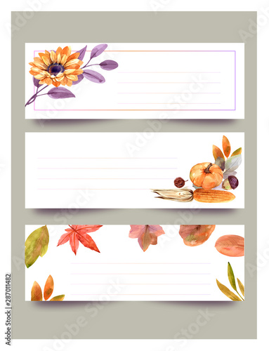 set of three banners