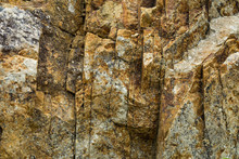  Background Of Granite. Texture Of Granite Stone. Pattern Of Roughened Surface. Texture Of Brown Stone Or Rock With Minerals