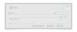© o_a - Blank template of the bank cheque. Checkbook check page with an empty fields to fill.