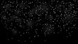 Falling snow overlay. Christmas snowfall banner overlay with blurred particles.