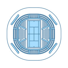 Sticker - Tennis Stadium Aerial View Icon