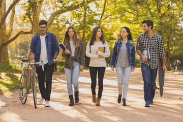 Wall Mural - Students in the park