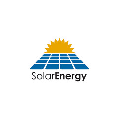 Sticker - Solar energy logo design inspiration vector template