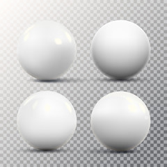 Various white spheres
