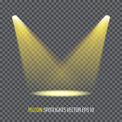 Sticker - Glowing yellow spotlights