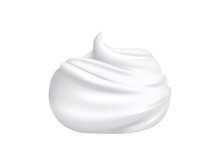 White Soft And Moisturizing Foam For Cleansing. Realistic Vector Foaming Cleanser On White Background