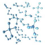 Fototapeta Łazienka - Abstract molecules