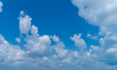 Wall Mural - White Clouds Floating in the Bright Blue Skies