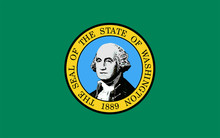 Vector Illustration Of Washington State Flag