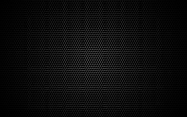Canvas Print - hexagon metal mesh. dark grid texture. geometric design with shadow and light. industrial background
