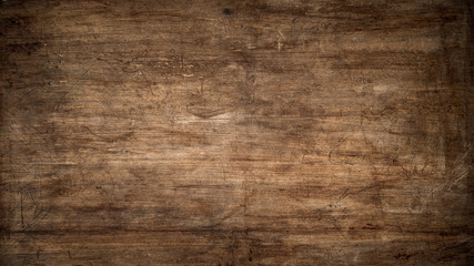 Wall Mural - textur einer alten, zerkratzten platte aus holz als hintergrund