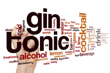 Poster - Gin tonic word cloud